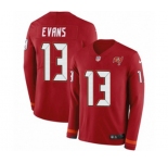 Youth Nike Tampa Bay Buccaneers #13 Mike Evans Limited Red Therma Long Sleeve NFL Jersey
