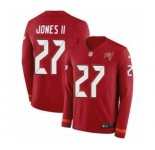 Youth Nike Tampa Bay Buccaneers #27 Ronald Jones II Limited Red Therma Long Sleeve NFL Jersey