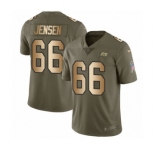 Youth Nike Tampa Bay Buccaneers #66 Ryan Jensen Limited Olive Gold 2017 Salute to Service NFL Jersey