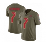 Youth Nike Tampa Bay Buccaneers #7 Chandler Catanzaro Limited Olive 2017 Salute to Service NFL Jersey