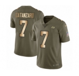 Youth Nike Tampa Bay Buccaneers #7 Chandler Catanzaro Limited Olive Gold 2017 Salute to Service NFL Jersey
