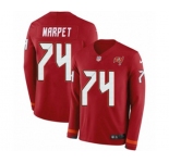 Youth Nike Tampa Bay Buccaneers #74 Ali Marpet Limited Red Therma Long Sleeve NFL Jersey