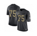 Youth Nike Tampa Bay Buccaneers #75 Davonte Lambert Limited Black 2016 Salute to Service NFL Jersey