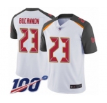 Youth Tampa Bay Buccaneers #23 Deone Bucannon White Vapor Untouchable Limited Player 100th Season Football Jersey