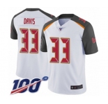 Youth Tampa Bay Buccaneers #33 Carlton Davis White Vapor Untouchable Limited Player 100th Season Football Jersey