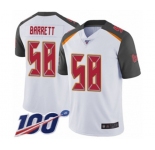 Youth Tampa Bay Buccaneers #58 Shaquil Barrett White Vapor Untouchable Limited Player 100th Season Football Jersey