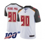 Youth Tampa Bay Buccaneers #90 Jason Pierre-Paul White Vapor Untouchable Limited Player 100th Season Football Jersey