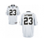 Men Nike New Orleans Saints #23 Marshon Lattimore Game White NFL Jersey
