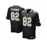 Men's Nike New Orleans Saints #82 Coby Fleener Game Black Team Color NFL Jersey