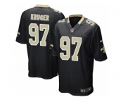 Men's Nike New Orleans Saints #97 Paul Kruger Game Black Team Color NFL Jersey