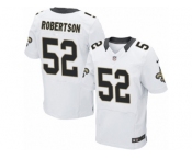 Men's Nike New Orleans Saints #52 Craig Robertson Elite White NFL Jersey