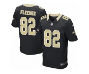 Men's Nike New Orleans Saints #82 Coby Fleener Elite Black Team Color NFL Jersey