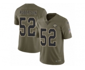 Men Nike New Orleans Saints #52 Craig Robertson Limited Olive 2017 Salute to Service NFL Jersey
