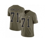 Men Nike New Orleans Saints #71 Ryan Ramczyk Limited Olive 2017 Salute to Service NFL Jersey