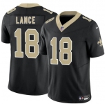 Men's New Orleans Saints #18 Bryce Lance Black 2026 F.U.S.E Vapor Limited Football Stitched Jersey
