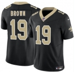 Men's New Orleans Saints #19 Barion Brown Black 2026 Draft F.U.S.E Vapor Limited Football Stitched Jersey