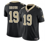 Men's New Orleans Saints #19 Barion Brown Black 2026 Draft F.U.S.E Vapor Limited Football Stitched Jersey