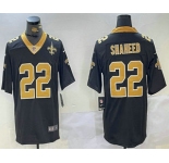 Men's New Orleans Saints #22 Rashid Shaheed Black With Team Patch 2024 Vapor Limited Stitched Jersey