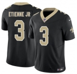 Men's New Orleans Saints #3 Travis Etienne Jr Black 2026 F.U.S.E Vapor Limited Football Stitched Jersey