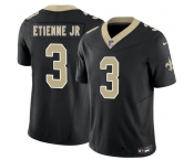 Men's New Orleans Saints #3 Travis Etienne Jr Black 2026 F.U.S.E Vapor Limited Football Stitched Jersey