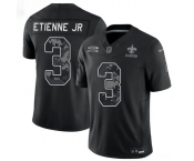 Men's New Orleans Saints #3 Travis Etienne Jr Black F.U.S.E. 2026 Salute to Service Limited Football Stitched Jersey