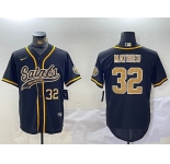 Men's New Orleans Saints #32 Tyrann Mathieu Black Cool Base Stitched Baseball Jerseys