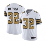 Men's New Orleans Saints #32 Tyrann Mathieu White Color Rush Limited Stitched Jersey