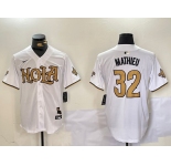 Mens New Orleans Saints #32 Tyrann Mathieu White Cool Base Stitched Baseball Jersey