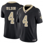 Men's New Orleans Saints #4 Zach Wilson Black 2026 F.U.S.E. Vapor Limited Football Stitched Jersey