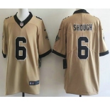 Men's New Orleans Saints #6 Tyler Shough Limited Gold Alternate Vapor Jersey