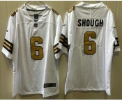 Men's New Orleans Saints #6 Tyler Shough Limited White Alternate Vapor Jersey