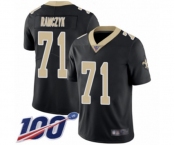 Men's New Orleans Saints #71 Ryan Ramczyk Black Team Color Vapor Untouchable Limited Player 100th Season Football Jersey