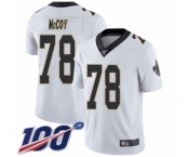 Men's New Orleans Saints #78 Erik McCoy White Vapor Untouchable Limited Player 100th Season Football Jersey