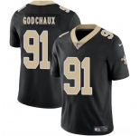 Men's New Orleans Saints #91 Davon Godchaux Black 2025 Vapor Limited Football Stitched Jersey