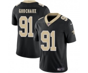 Men's New Orleans Saints #91 Davon Godchaux Black 2025 Vapor Limited Football Stitched Jersey