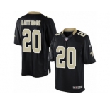 Men's Nike New Orleans Saints #20 Marshon Lattimore Limited Black Team Color NFL Jersey