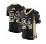 Men's Nike New Orleans Saints #24 Vonn Bell Limited Black Rush Drift Fashion NFL Jersey