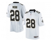 Men's Nike New Orleans Saints #28 B.W. Webb Limited White NFL Jersey