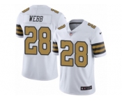 Men's Nike New Orleans Saints #28 B.W. Webb Limited White Rush NFL Jersey
