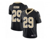 Men's Nike New Orleans Saints #29 John Kuhn Vapor Untouchable Limited Black Team Color NFL Jersey