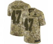 Men's Nike New Orleans Saints #47 Alex Anzalone Limited Camo 2018 Salute to Service NFL Jersey