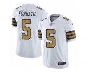 Men's Nike New Orleans Saints #5 Kai Forbath Limited White Rush NFL Jersey