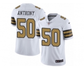 Men's Nike New Orleans Saints #50 Stephone Anthony Limited White Rush NFL Jersey