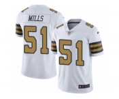Men's Nike New Orleans Saints #51 Sam Mills Limited White Rush NFL Jersey