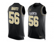 Men's Nike New Orleans Saints #56 Michael Mauti Limited Black Player Name & Number Tank Top NFL Jersey