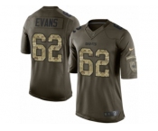 Men's Nike New Orleans Saints #62 Jahri Evans Limited Green Salute to Service NFL Jersey