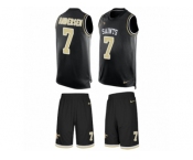 Men's Nike New Orleans Saints #7 Morten Andersen Limited Black Tank Top Suit NFL Jersey