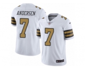 Men's Nike New Orleans Saints #7 Morten Andersen Limited White Rush NFL Jersey