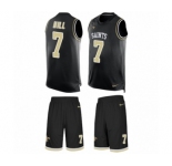 Men's Nike New Orleans Saints #7 Taysom Hill Limited Black Tank Top Suit NFL Jersey