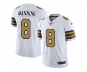 Men's Nike New Orleans Saints #8 Archie Manning Limited White Rush NFL Jersey